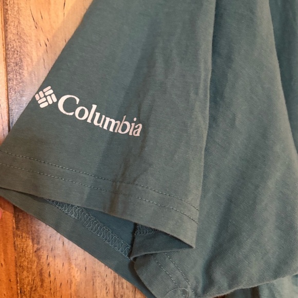 Columbia Men’s T-shirt XL Green Short Sleeve Graphic Sportswear - Picture 4 of 4
